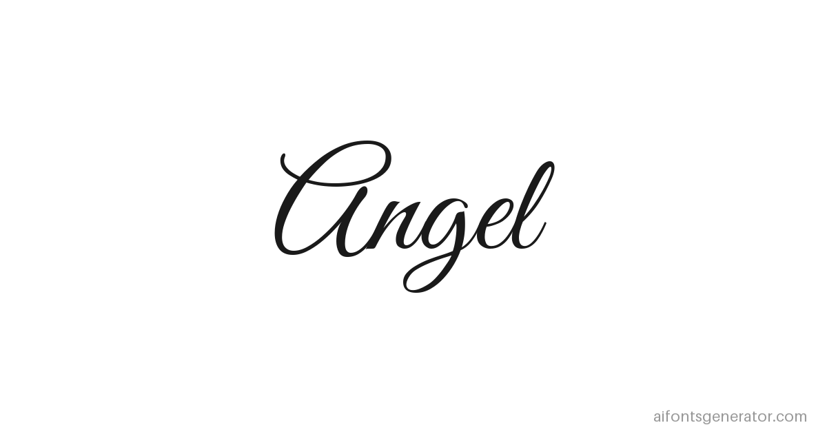 Angel written in chicano great vibes lettering