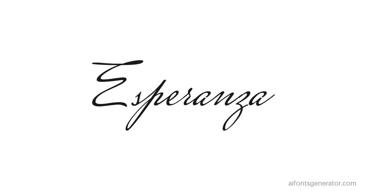 Esperanza written in chicano saint delafield lettering