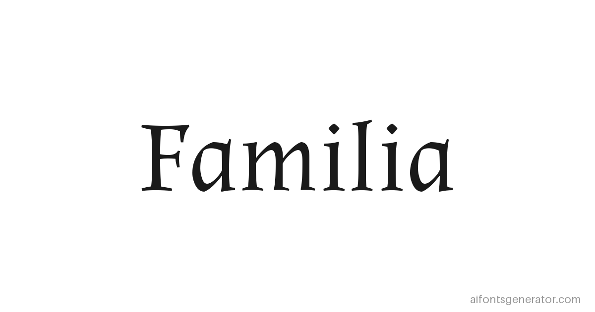 Familia written in chicano almendra lettering