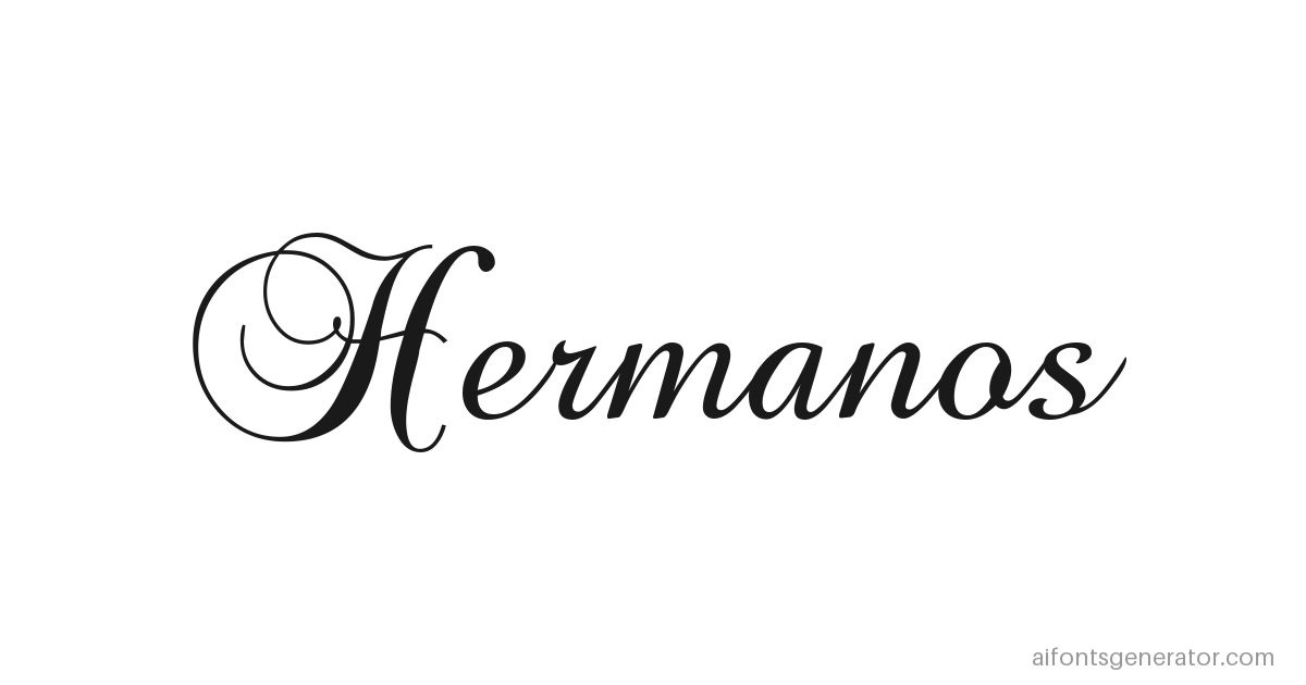 Hermanos written in chicano brock script lettering