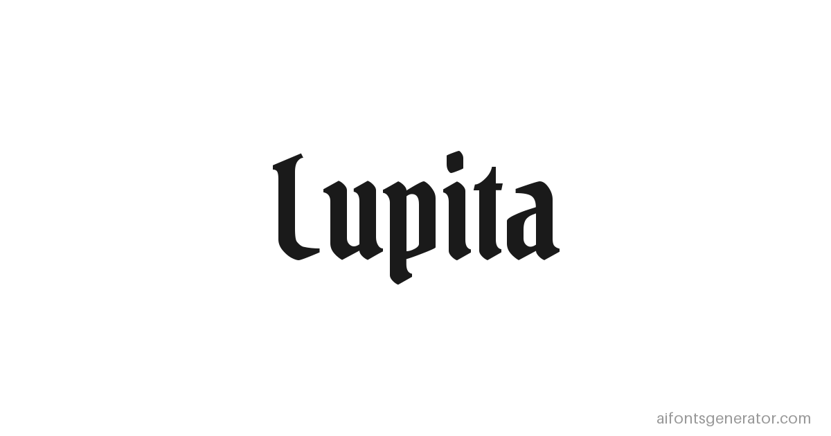 Lupita written in chicano pirata one lettering