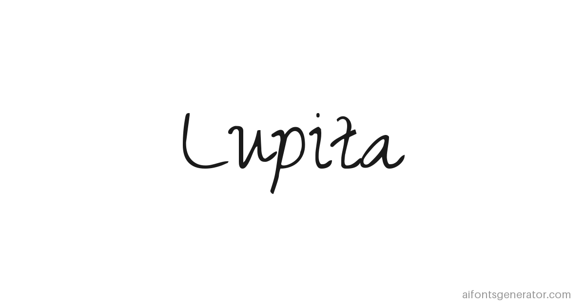 Lupita written in chicano zeyada lettering