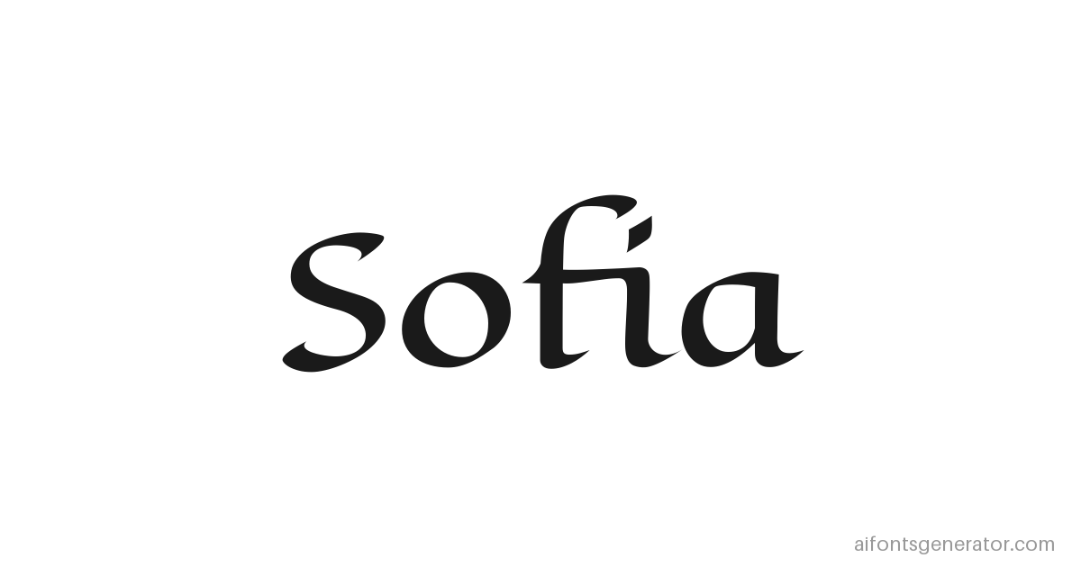 Sofia written in chicano eagle lake lettering