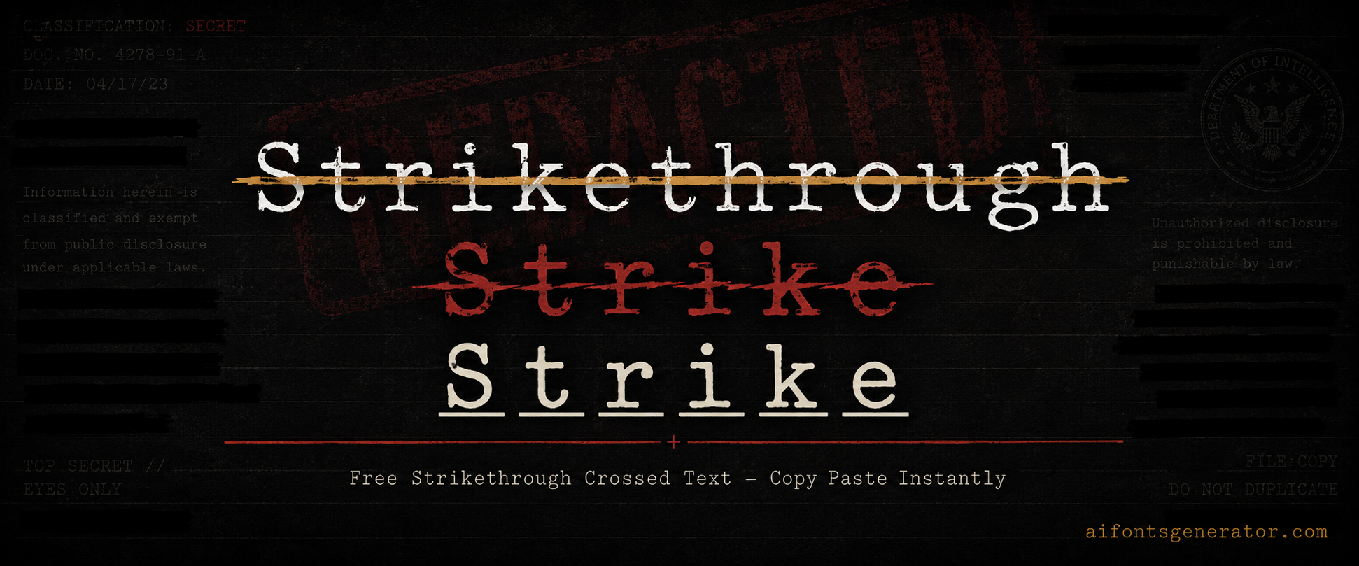 Strikethrough Text Generator — Free Unicode Font Styles