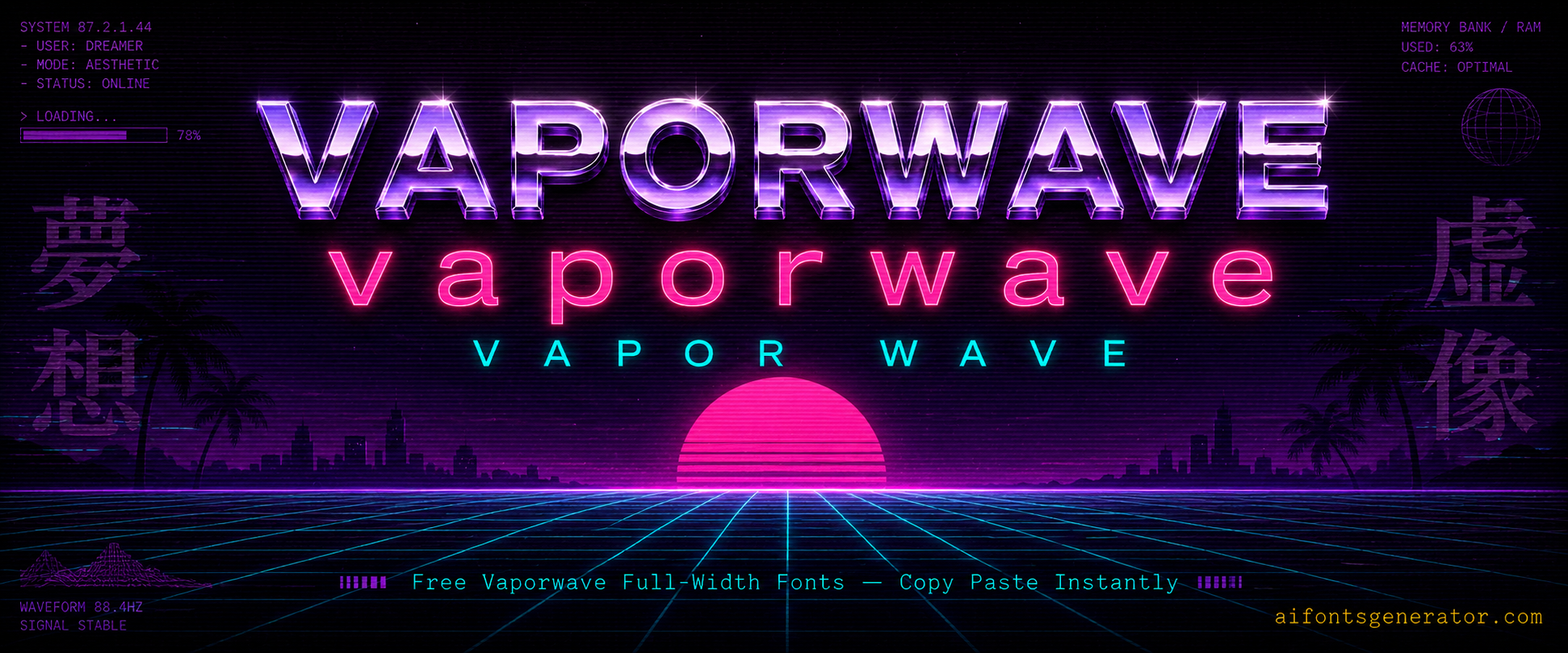 Vaporwave Text Generator — Free Unicode Font Styles
